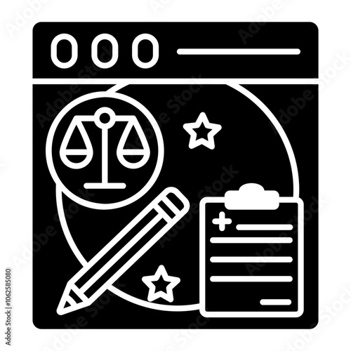 legal and judicial content icon