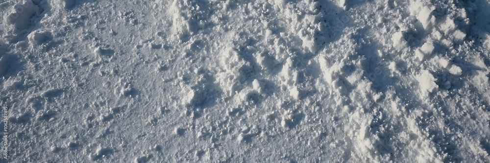 Natural snow texture top view. surface of the snow crust. Snowy ground. Winter background with snow patterns, banner template Merry Christmas and Happy New Year Natural snow texture top view. surface of the snow crust. Snowy ground. Winter background with snow patterns, banner template Merry Christmas and Happy New Year
