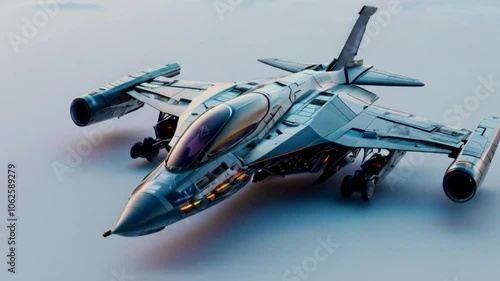 Wallpaper Mural fighter jet on white background Torontodigital.ca