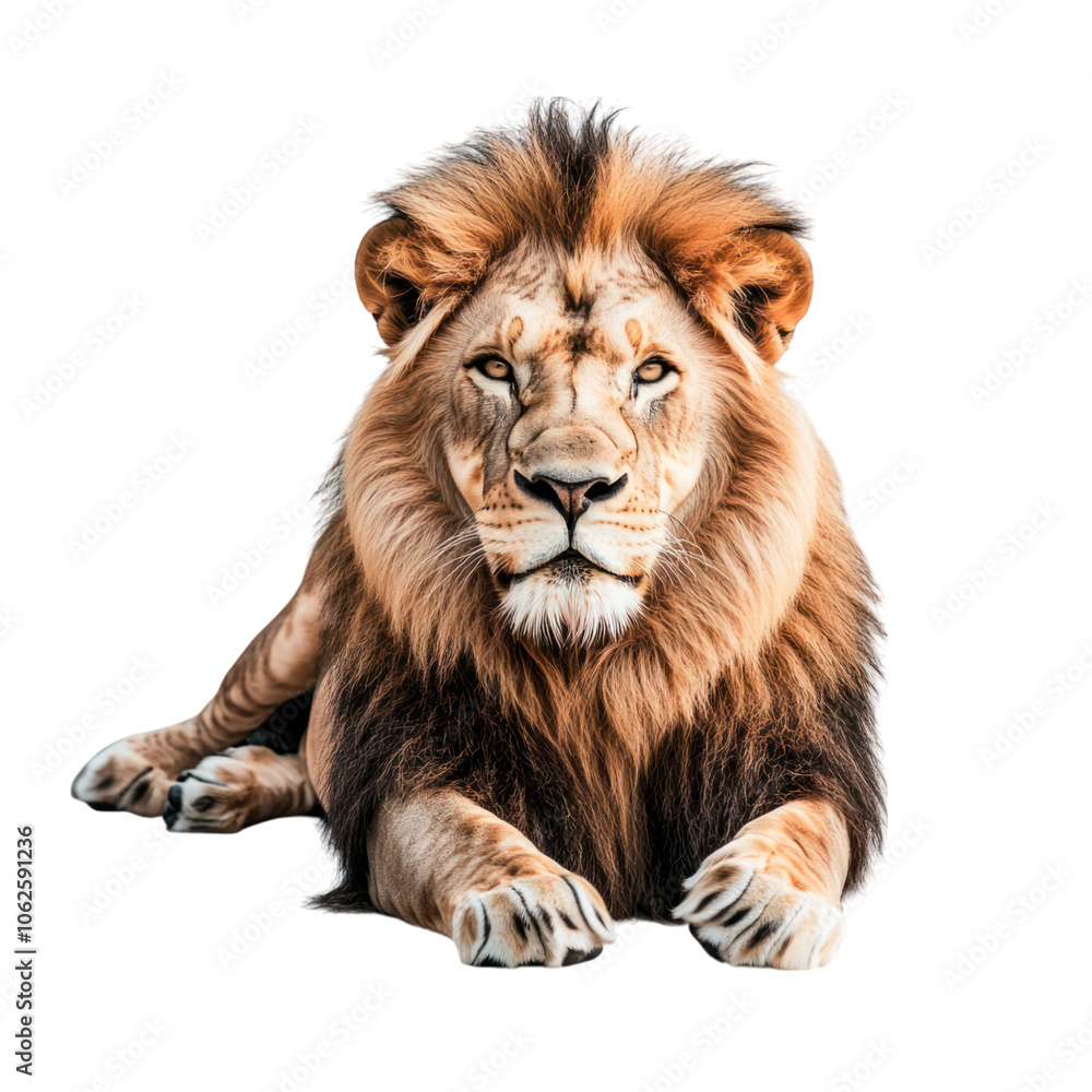Majestic Lion with Intense Gaze Majestic Lion with Intense Gaze