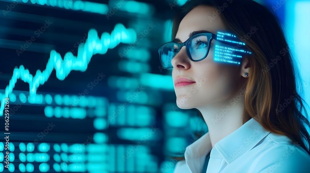 Businesswoman Analyzing Data Businesswoman Analyzing Data