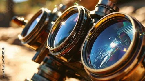 Wallpaper Mural 3 lens telescope looking at the moon Torontodigital.ca