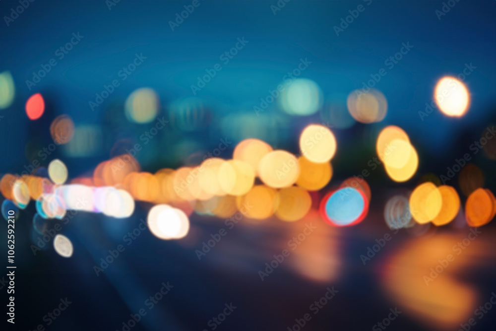 Fototapeta premium Defocused abstract lights glitter sparkleblurred background. Bokeh background.
