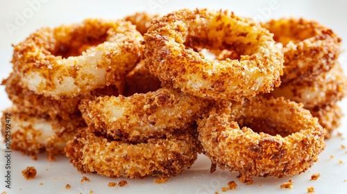 Golden Crunch: A Stack of Perfect Onion Rings