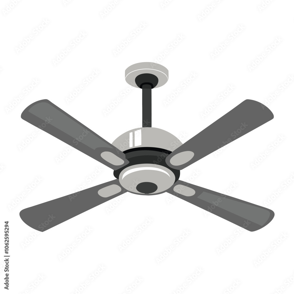 vector ceiling fan on white background vector ceiling fan on white background