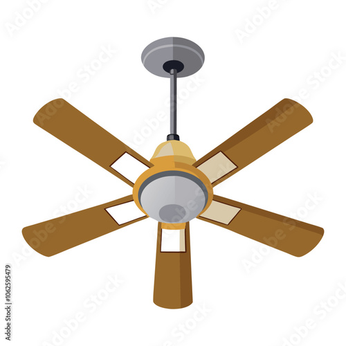 vector ceiling fan on white background