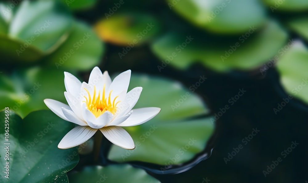 Lily pond and rice green plants in nature, Generative AI Lily pond and rice green plants in nature, Generative AI