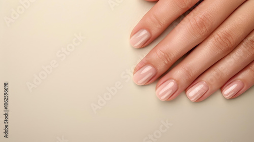 Wallpaper Mural A stunning model showcases her elegant French manicure, accentuating beauty and nail care with vibrant cosmetics. Torontodigital.ca