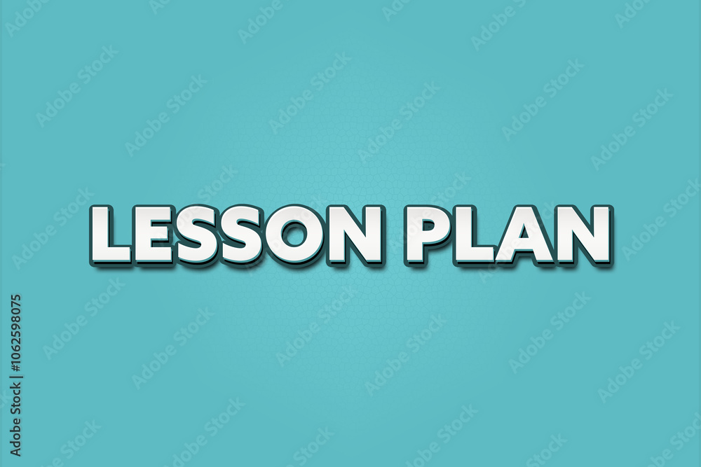 Lesson Plan.. A Illustration with white text isolated on light green background. Lesson Plan.. A Illustration with white text isolated on light green background.