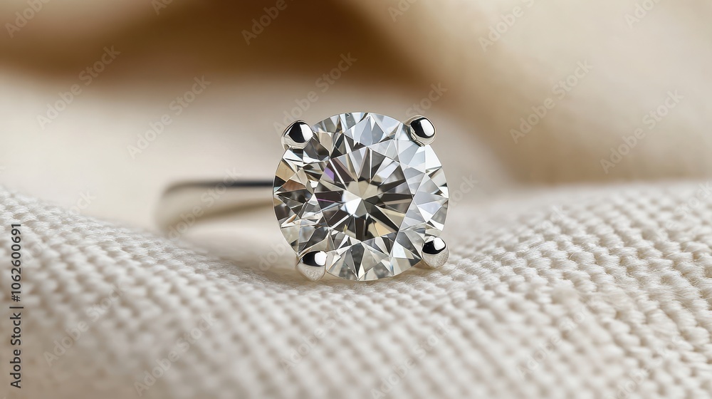 A single diamond on a white background symbolizes purity and luxury. Jewelry Design concept. A single diamond on a white background symbolizes purity and luxury. Jewelry Design concept.