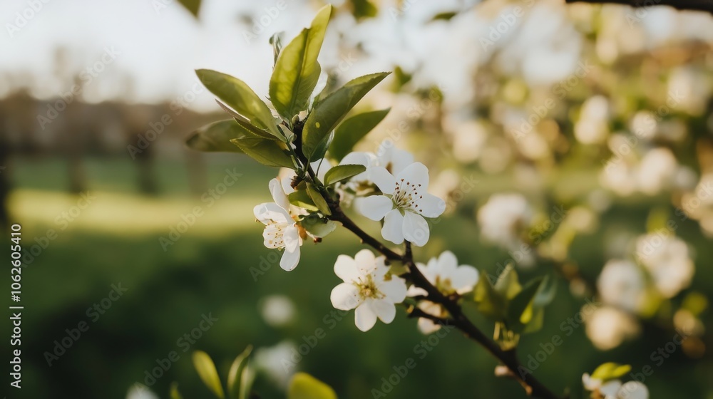 Obraz premium Orange blossoms field
