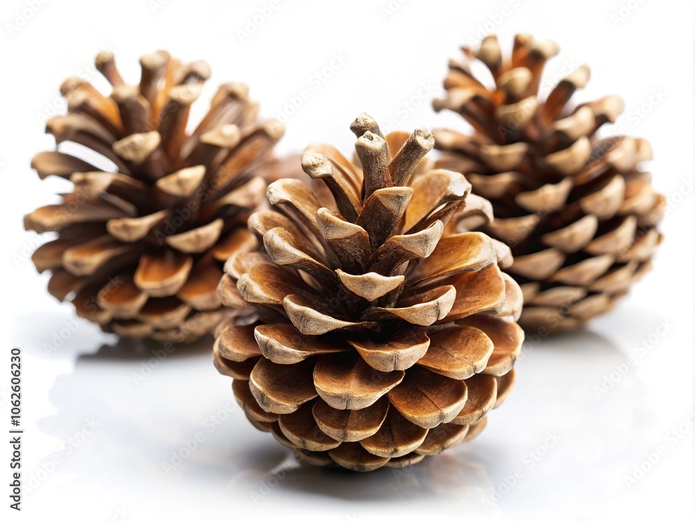 Pinecones Isolated - High Depth of Field - AI Photo Pinecones Isolated - High Depth of Field - AI Photo