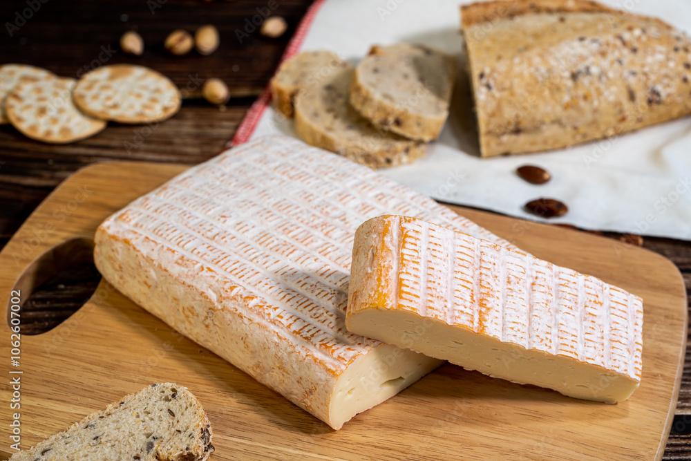 A big block of cheese that everyone likes to eat. A big block of cheese that everyone likes to eat.