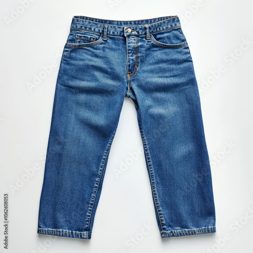 realistic high quality denim pants mockup isolated 