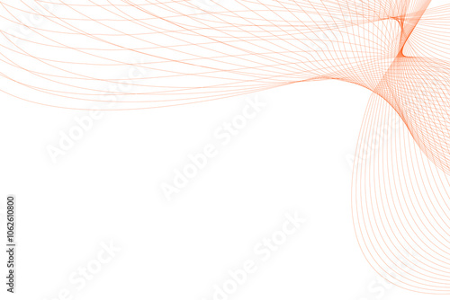 Dynamic Orange Line Wave Abstract Background