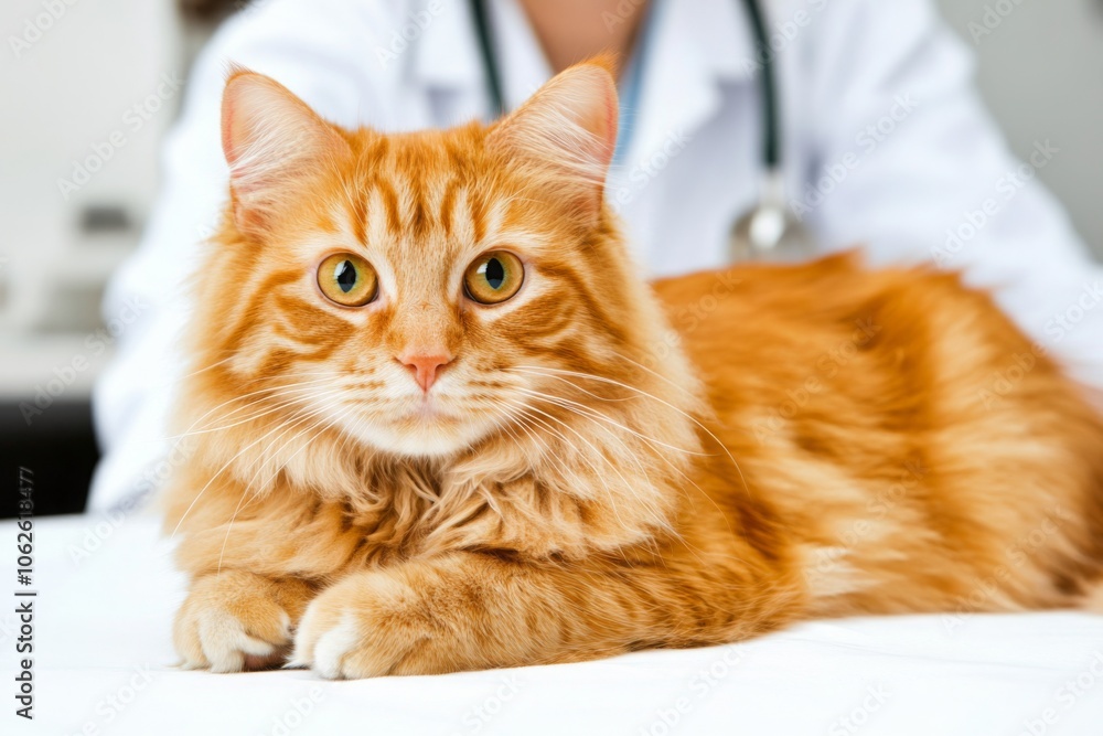 Calm Orange Cat Posing for the Camera Calm Orange Cat Posing for the Camera
