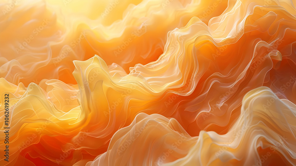 Fototapeta premium Abstract Orange and White Wave Background