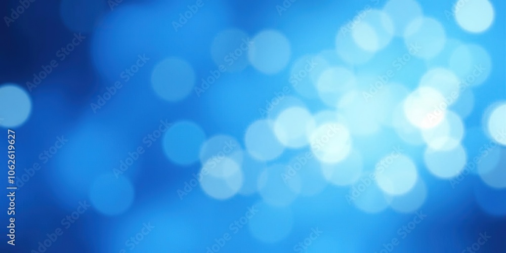 Fototapeta premium Abstract blue background with soft, defocused bokeh lights creating a dreamy and tranquil atmosphere, pattern, peaceful, tranquil