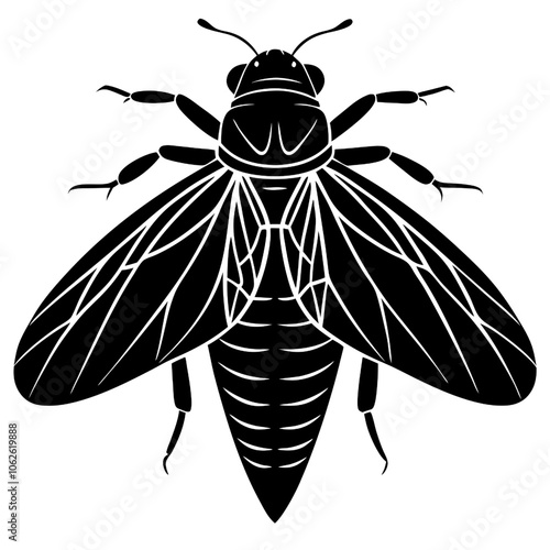 Silhouette of a Honeybee: A detailed silhouette of a honeybee with spread wings, perfect for representing hard work, community, and the importance of nature's delicate balance.  