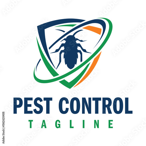 Pest Control Logo Design Template. Bug Killer Logo Business.