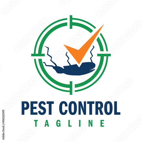 Pest Control Logo Design Template. Bug Killer Logo Business.