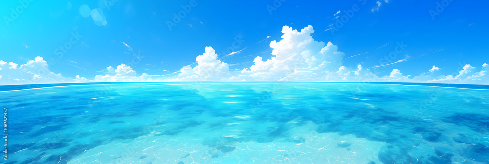 Summer Beach Underwater Japanese Anime Style Poster Wallpaper Summer Beach Underwater Japanese Anime Style Poster Wallpaper