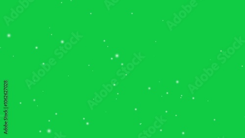 Snowflake Particles Loop Overlay on Green Screen Background for Holiday, Christmas, and Winter Videos