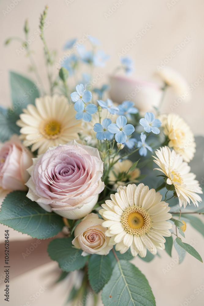 The Beauty of Soft Flowers with Pastel Colors, created with generative AI technology The Beauty of Soft Flowers with Pastel Colors, created with generative AI technology