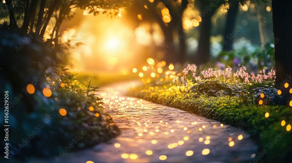 A path in a garden glowing with soft lights, leading to a radiant focus point, symbolizing strategic growth. A path in a garden glowing with soft lights, leading to a radiant focus point, symbolizing strategic growth.