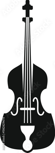 Simple yet elegant, black cello silhouette evokes the rich sounds and traditions of classical music