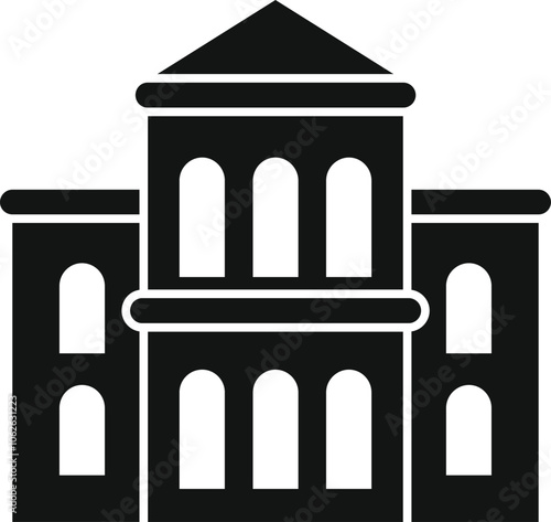 Classic government building with arched windows and a central tower, symbolizing democracy and legislative power