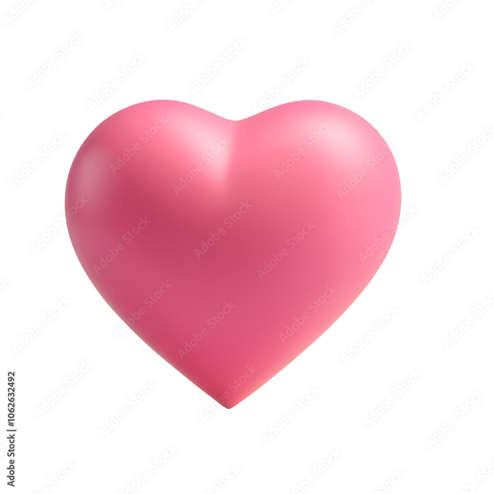 pink heart isolated on white background pink heart isolated on white background