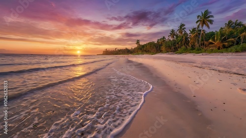 Tropical Beach at Sunset