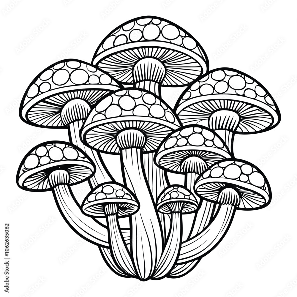 Obraz premium vector mushrooms