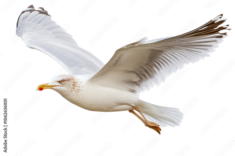 Obraz premium PNG Image of Flying seagull