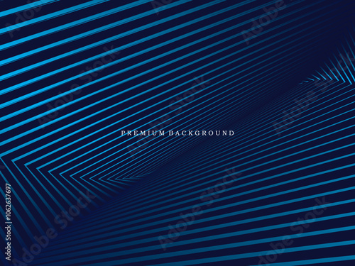 Premium background design with diagonal dark blue stripes pattern. Vector horizontal template for digital lux business banner, contemporary formal invitation, luxury voucher, prestigious gift certific