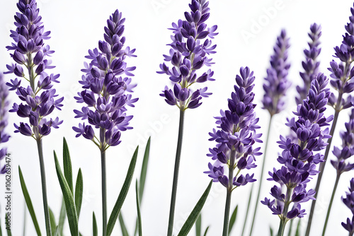 lavender flowers isolated on white background, bunch of lavender, bouquet of lilac