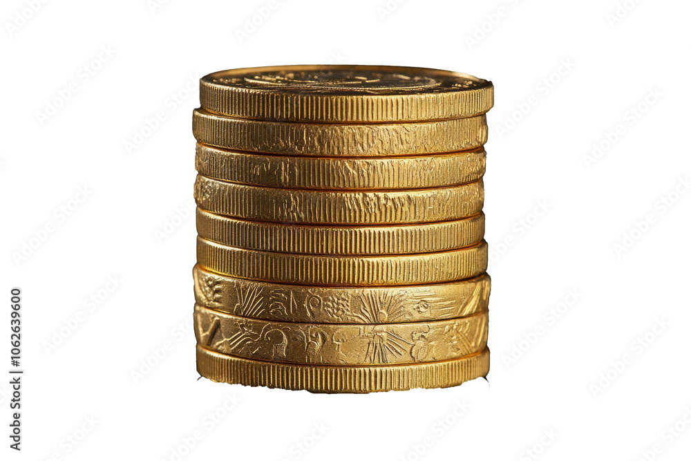 PNG Image of Gold coin stack PNG Image of Gold coin stack