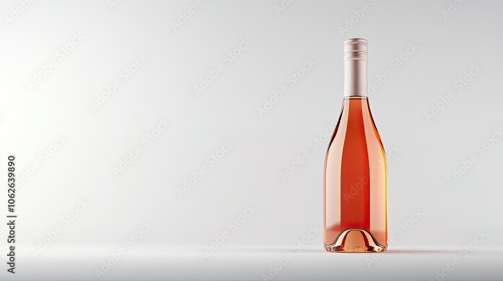 Wine bottle standing against a plain white background, ideal for stock images focused on drinks, luxury, or dining. Wine bottle standing against a plain white background, ideal for stock images focused on drinks, luxury, or dining.