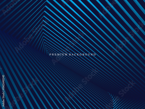 Premium background design with diagonal dark blue stripes pattern. Vector horizontal template for digital lux business banner, contemporary formal invitation, luxury voucher, prestigious gift certific