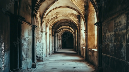 ancient stone arches in a historical site