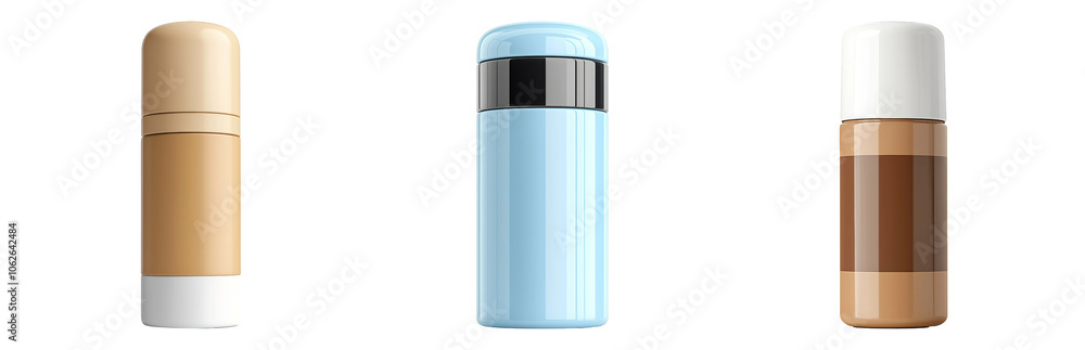 PNG Stylish Cosmetic Containers for Beauty Products. Isolated on transparent background PNG Stylish Cosmetic Containers for Beauty Products. Isolated on transparent background