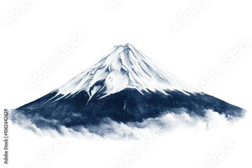 PNG Image of Illustration Mount Fuji