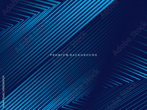 Premium background design with diagonal dark blue stripes pattern. Vector horizontal template for digital lux business banner, contemporary formal invitation, luxury voucher, prestigious gift certific