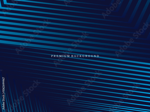 Premium background design with diagonal dark blue stripes pattern. Vector horizontal template for digital lux business banner, contemporary formal invitation, luxury voucher, prestigious gift certific