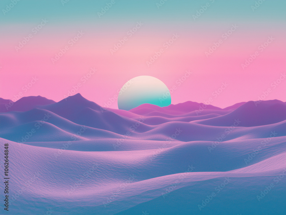 Abstract vaporwave gradient, pastel pink fading to deep purple