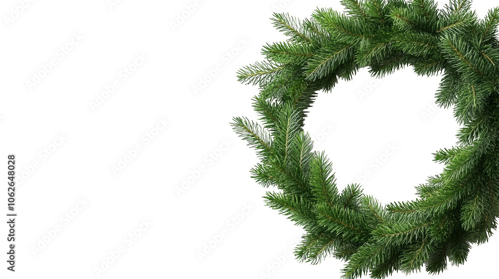Elegant green wreath with pink flowers and green plaid ribbon, perfect festive decoration for spring summer Elegant green wreath with pink flowers and green plaid ribbon, perfect festive decoration for spring summer