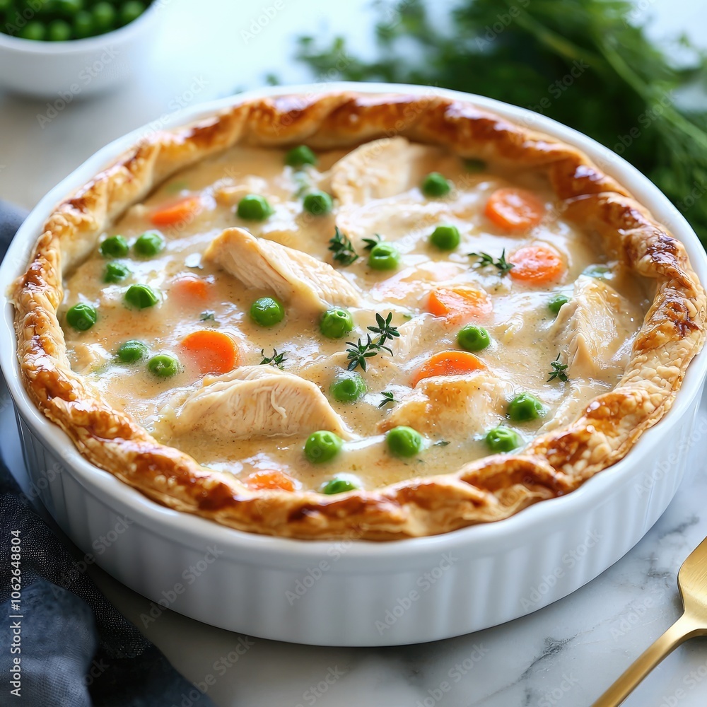 Homemade Chicken Pot Pie with Fresh Vegetables Homemade Chicken Pot Pie with Fresh Vegetables