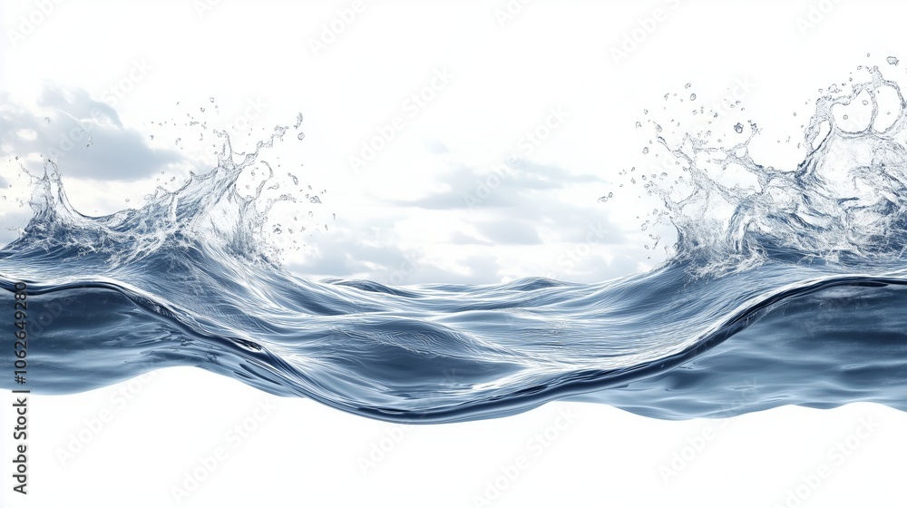 Majestic Representation of Water Waves Under a Bright Sky Majestic Representation of Water Waves Under a Bright Sky