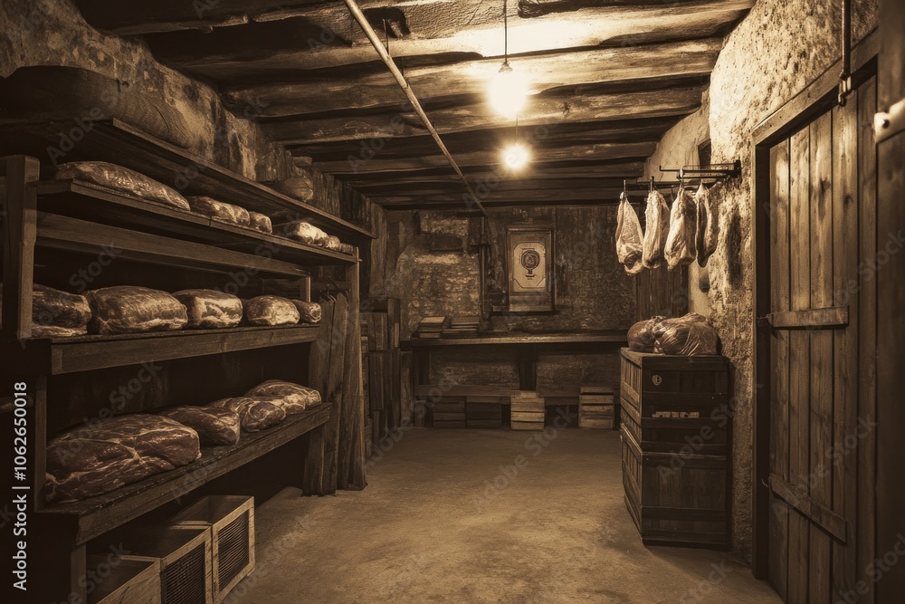 Fototapeta premium Vintage Basement Storage